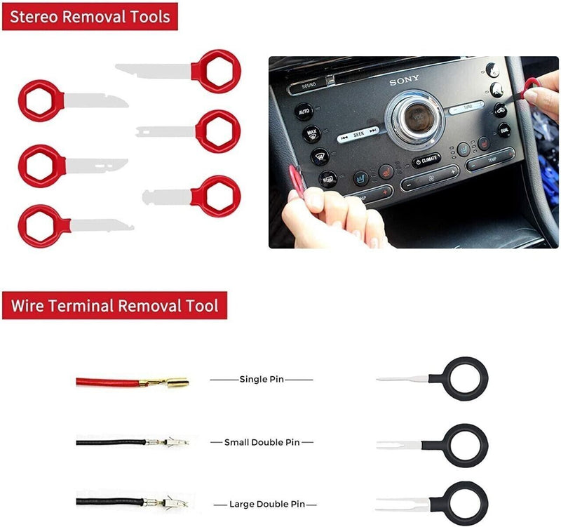200 Pcs Car Trim Removal Tool Kit Set Hand Tools Pry Bar Panel Door Interior