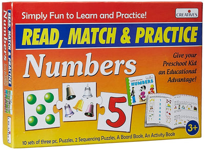 Creative Read Match &amp; Practice - Numbers Board Book Paper &amp; Board Game Gift
