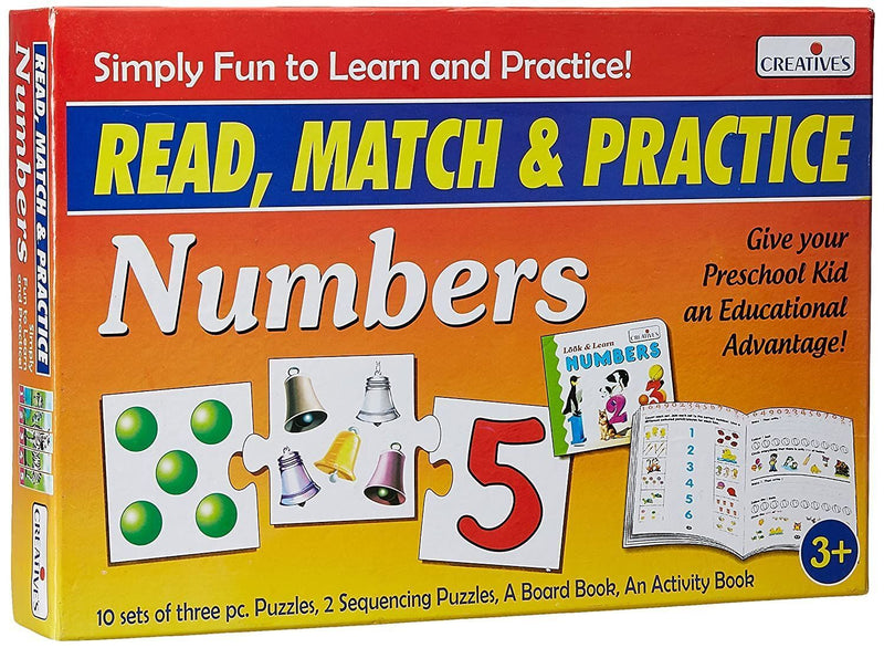 Creative Read Match &amp; Practice - Numbers Board Book Paper &amp; Board Game Gift