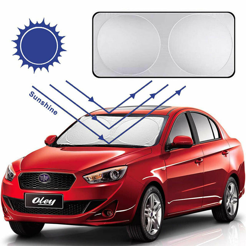 59” x 31” Car Windshield Sun Shade - Blocks UV Rays Sun Visor Protector [1-Pack]