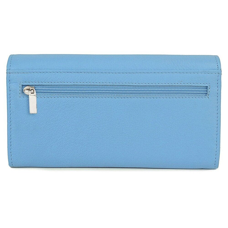100% Genuine Leather Wallets Ladies Clutch Purse Wallets With RFID Blocking CA
