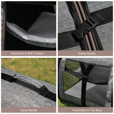 Large Portable Double Cat Pet Carrier Kennel Bag Oxford Travel Car Seat 842525114806