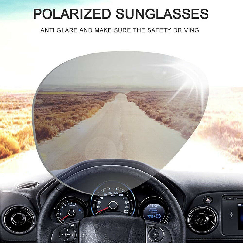 Mirrored Ice Blue Lens Classic Aviator Polarized Sunglasses UV400 for Women Men