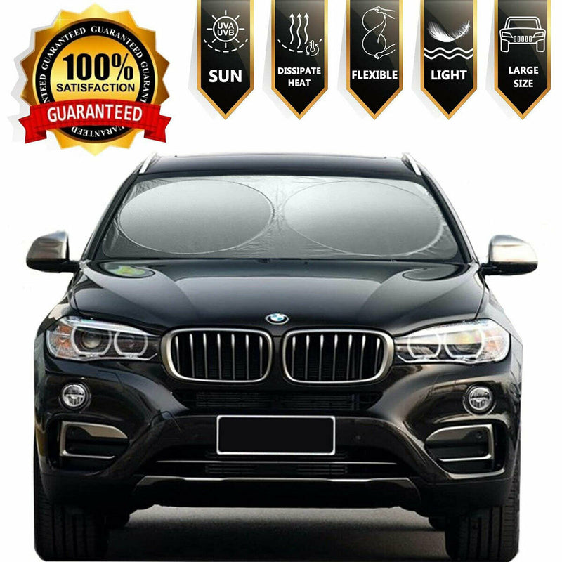 63"x35" Foldable 210T Windshield Sun Shade Provide Maximum UV and Sun Protection