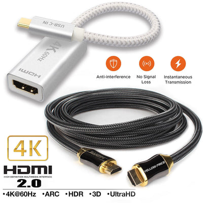 USB-C to HDMI Adapter M/F (Thunderbolt 3 Compatible) for MacBook Pro/Air M1 2020