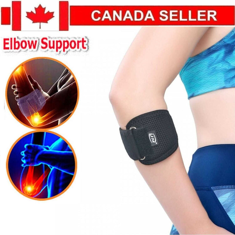 Compression Elbow Brace Support - Golf and Tennis Elbow pain Brace Strap