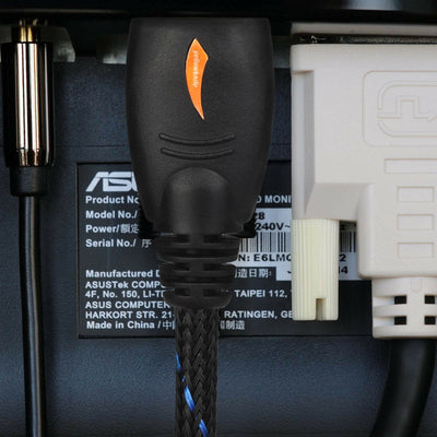 1080P HDMI Cable v1.4 High Speed 3D 30ft Long Wire Cord Braided With Ethernet CA