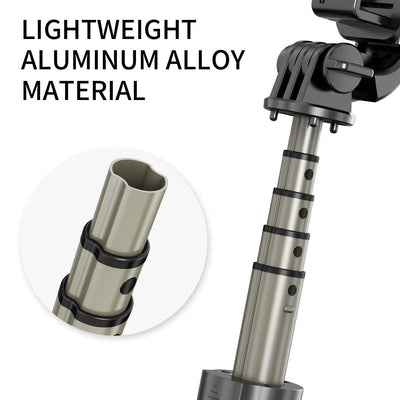 32 inch Extendable Aluminum Selfie Stick Tripod with Bluetooth Remote Shutter CA