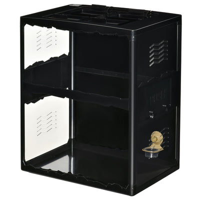 Reptile Cage Enclosure, Lizard Breeding Tank w/ Lamp Holders, Turtle, Chameleon 196393070970