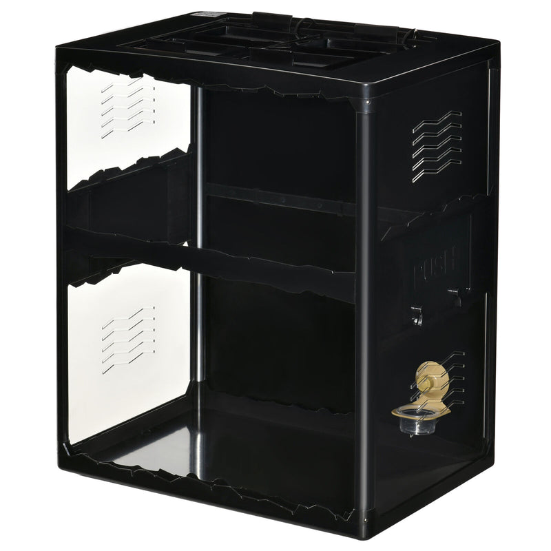Reptile Cage Enclosure, Lizard Breeding Tank w/ Lamp Holders, Turtle, Chameleon 196393070970