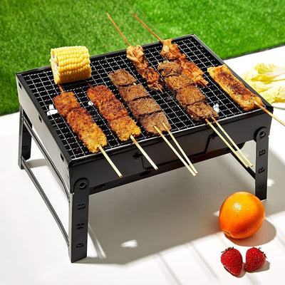 Portable Outdoor Barbeque Charcoal BBQ Grill Set Oven Foldable Carbon Grill CA