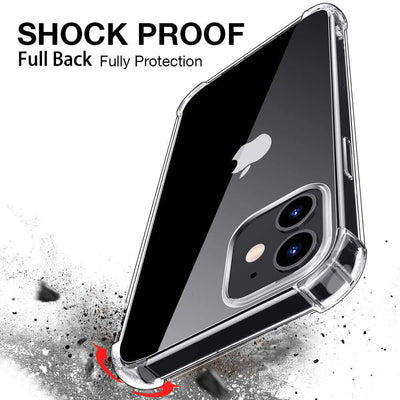 CA iPhone 12 Series Crystal Clear TPU Case+3X Tempered Glass+3X Camera Lens Film