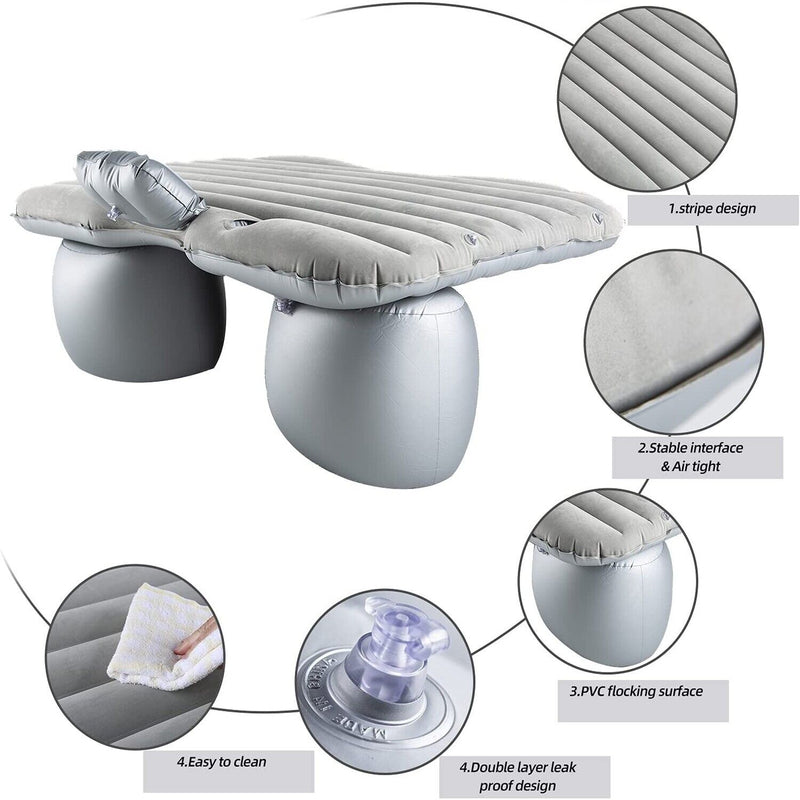 SUV Car Truck Travel Inflatable Mattress Camping Air Bed Blow-Up Sleeping Pad