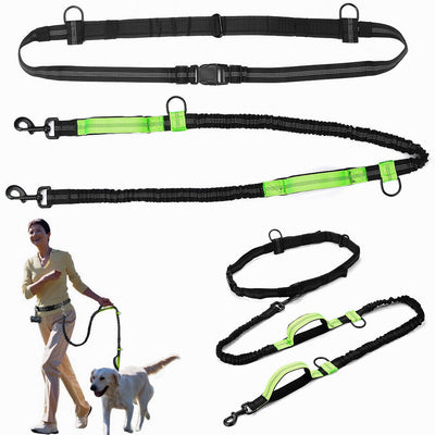 Double Retractable Hands Free Dog Leash - No Tangle for up to 150 lbs Large Dogs