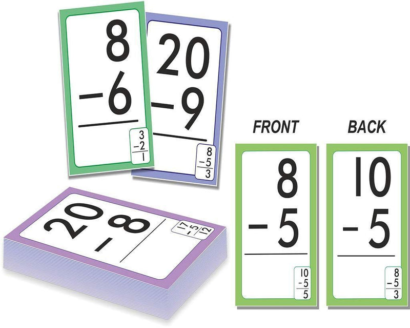 Math Flash Subtraction Cards For children Activity &amp; Early Learning game CA