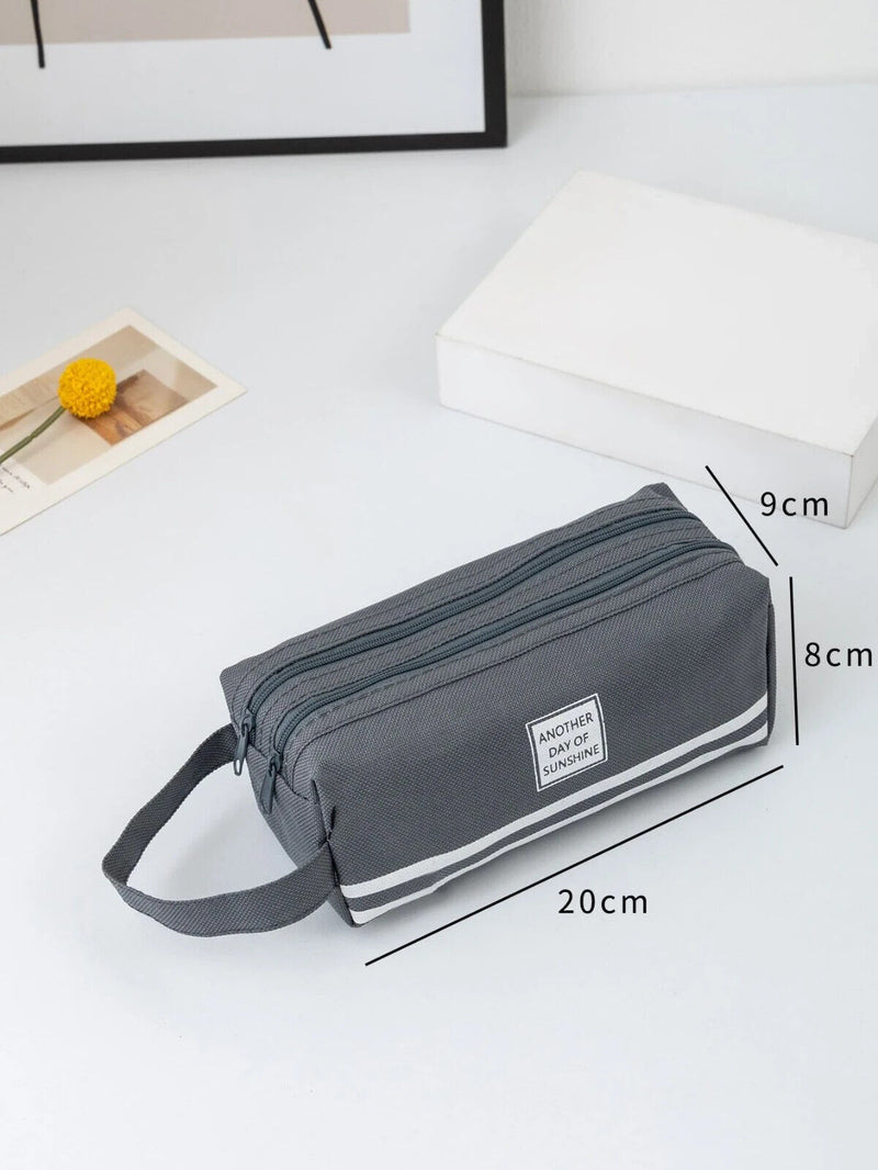Pencil Case Zipper Pen Bag School Office Stationery Organizer Cosmetic pouch