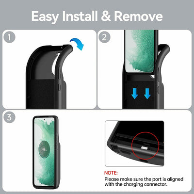 4800mAh Extended Battery Charger Protective Case for Galaxy S22 Ultra 5G 6.8inch