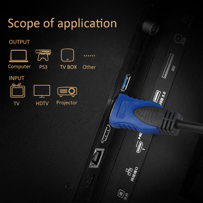 6FT 4K@60Hz Ultra HD HDMI Cable V2.0 High Speed 2160p UHD 3D CHROME HDTV Gold