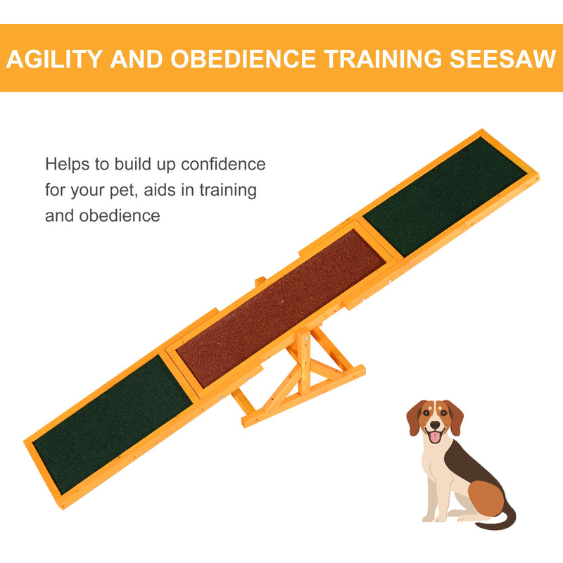 Pet Seesaw Wood Dog Supply Sport Training Equipment Run Game Weather Resistant 842525165815