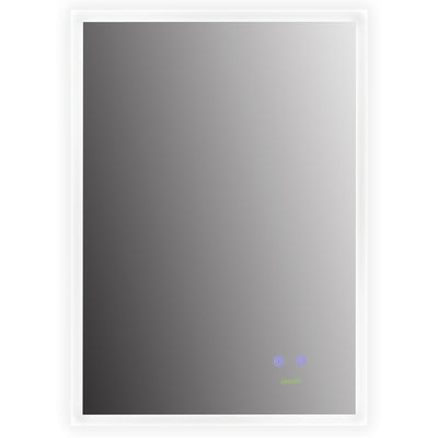 kleankin LED Bathroom Mirror, Wall Mounted Lighted Vanity Mirror w/ Smart Touch