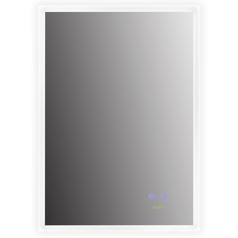 kleankin LED Bathroom Mirror, Wall Mounted Lighted Vanity Mirror w/ Smart Touch