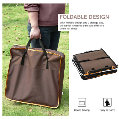 Large Portable Double Cat Pet Carrier Kennel Bag Oxford Travel Car Seat