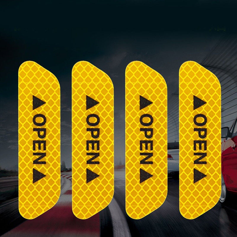 title" content="4PCS Car Door Stickers Universal Tape Safety Warning Mark Auto Driving Safety"