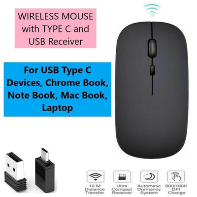 NEW 2.4 GHz Optical Wireless Mouse Mice + USB Receiver Ergonomic for Laptop PC