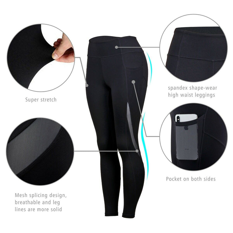 Quick Dry Soft High Waist Tummy Control Compression Athletic Leggings for Women