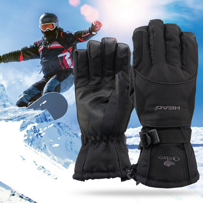 Super Warm Thermal Skiing Snowboarding Gloves w/ Adjustable Cuff, Zipper Pocket