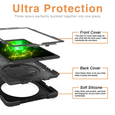 Heavy Duty Shockproof Rugged Protective Kids Case for iPad 8th 2020 / 7th 2019