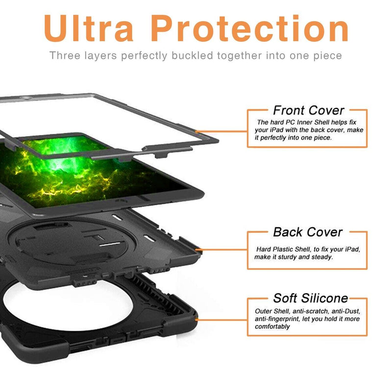 Heavy Duty Shockproof Rugged Protective Kids Case for iPad 8th 2020 / 7th 2019