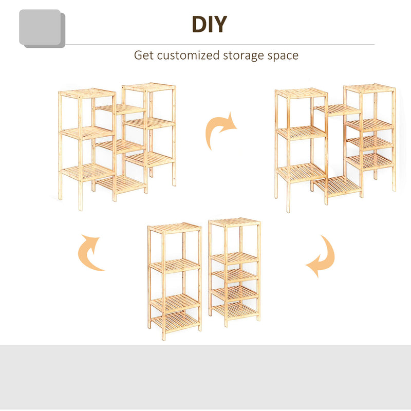 9 Tier Bamboo Storage Rack DIY Plant Stand Storage Holder Home Organizer