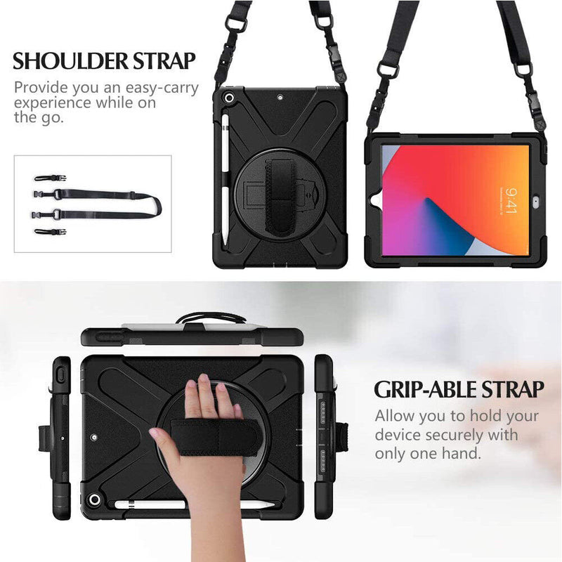 Heavy Duty Shockproof Rugged Protective Kids Case for iPad 8th 2020 / 7th 2019