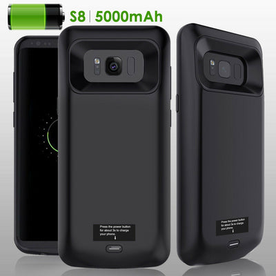 Rechargeable 5000mAh Extended Battery Portable Charging Case Cover For Samsung