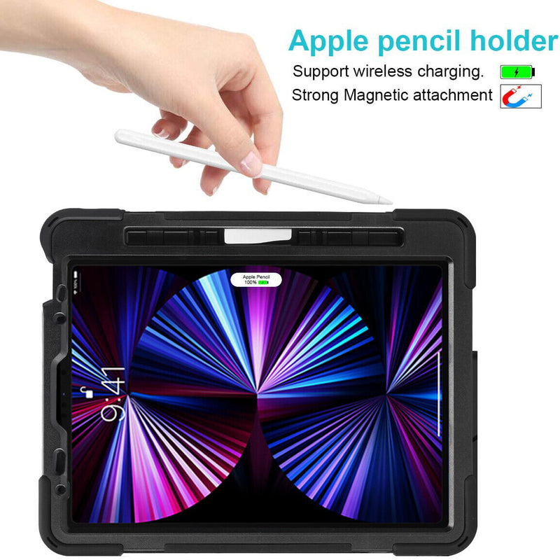 [Support Pencil Charging] Shockproof Rugged Case w/Kickstand for iPad Pro 11inch