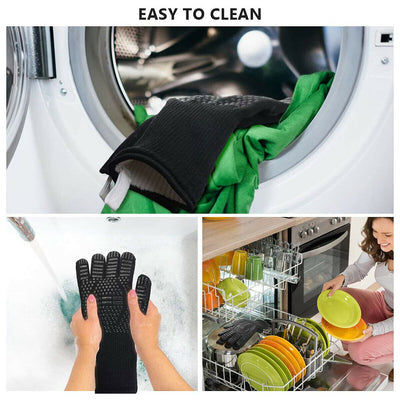 BBQ Gloves, Extreme Heat Resistant Gloves - Up to 1472 ℉/ 800 ℃, Non Slip, Safe