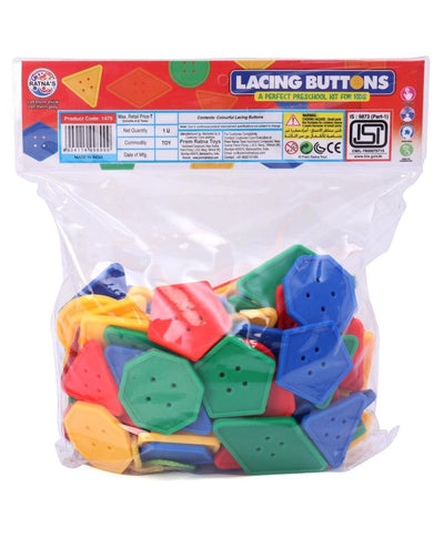 80x Large Sorting Buttons &amp; 4 Threading Laces Education Early Learning Game CA