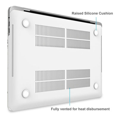 MacBook Pro 13" 2020 A2251/A2289 Rubberized Plastic Hard Shell Case-White Marble