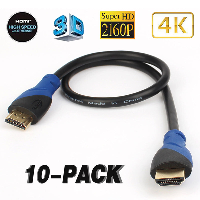 Ultra HD 4K@60Hz HDMI V2.0 Cable 3D, Ethernet, Audio Return for PS4/PS5/Xbox Lot