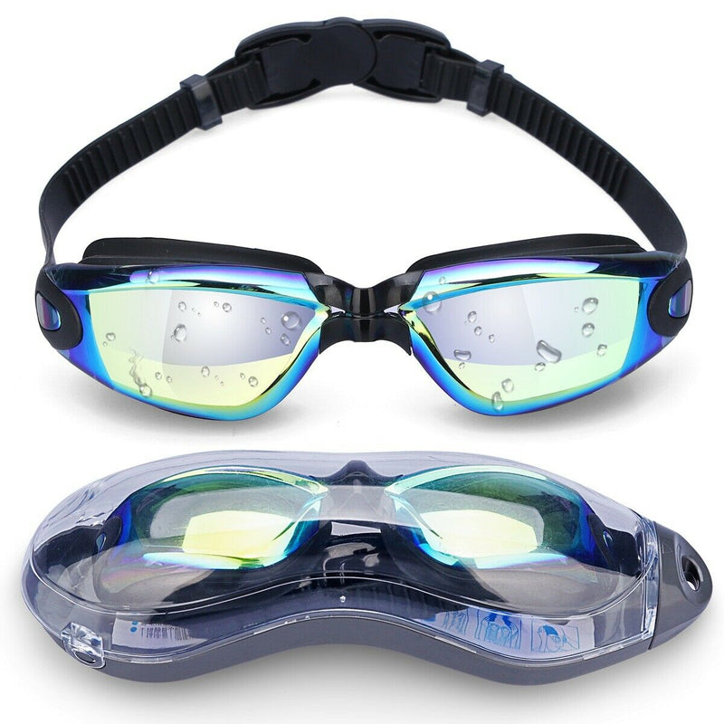 Aqua Wide View Swimming Goggles No Leaking, Anti Fog, UV Protection w/ Free Case