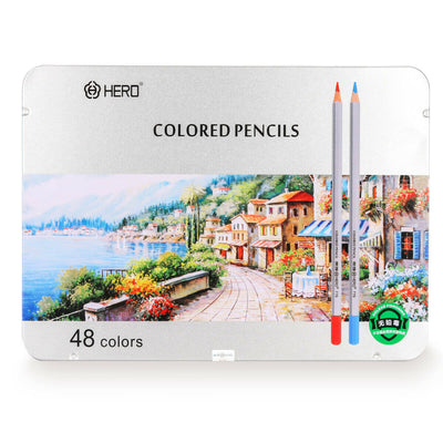 Professional Colored Pencils Set of 48 Color for Drawing Art, Sketching, Shading