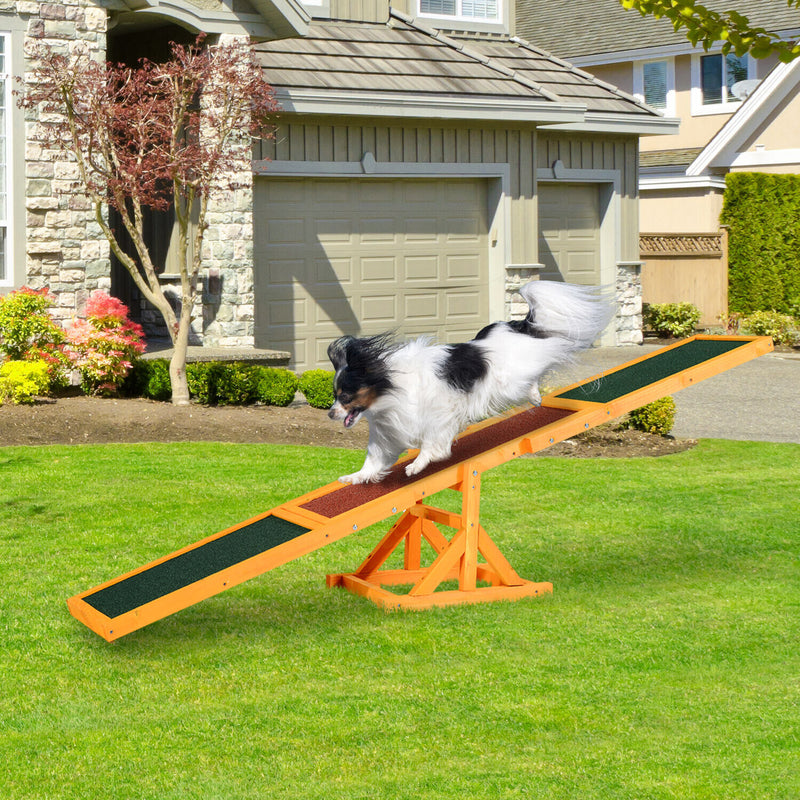 Pet Seesaw Wood Dog Supply Sport Training Equipment Run Game Weather Resistant 842525165815