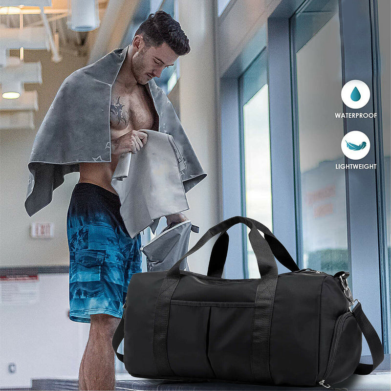 Gym Duffle Bag With Swimming Set [PU Cap & Anti-Fog Goggles & Quick Dry Trunks]