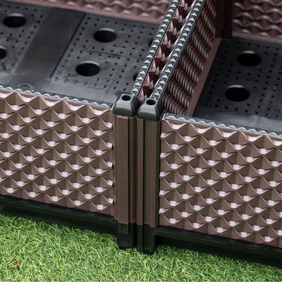 Set of 4 Raised Garden Bed DIY Elevated Planter Box with Self-Watering Design