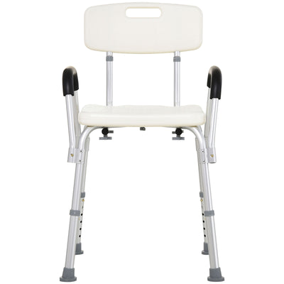 Adjustable Medical Shower Chair Quick Release Bathtub w/ Arm Backrest