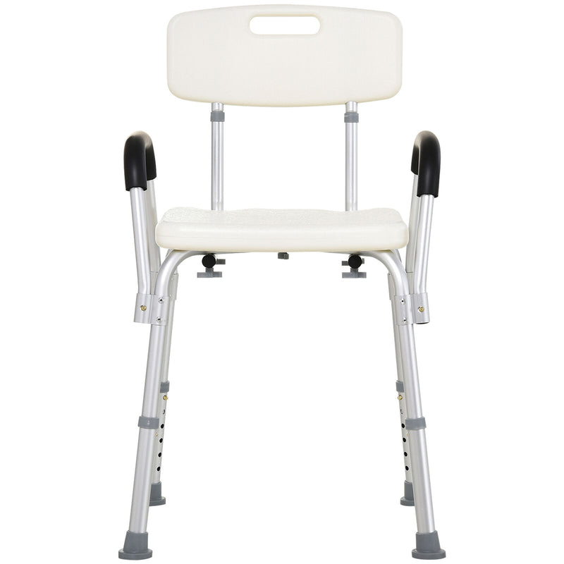 Adjustable Medical Shower Chair Quick Release Bathtub w/ Arm Backrest