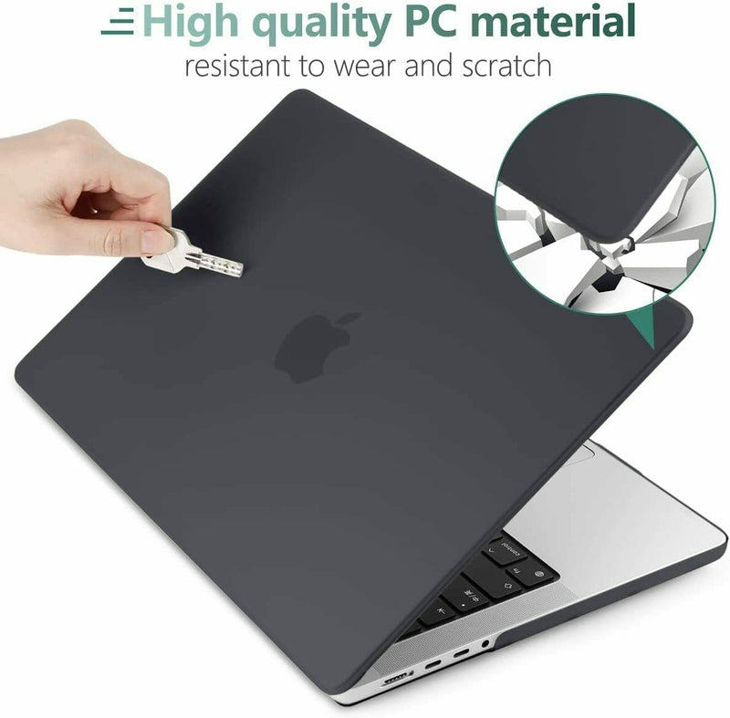 Black Matte Rubberized Hard Case Cover For Apple MacBook Air Pro 13" 14" 15" 16"