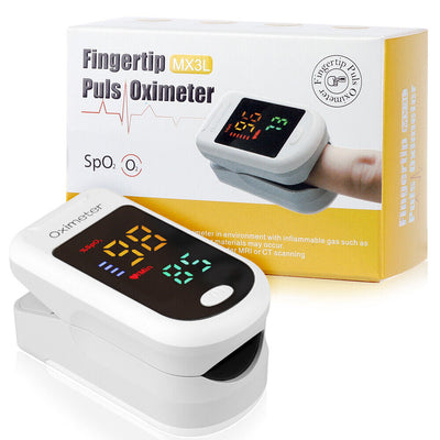 Portable Digital Fingertip Pulse Oximeter Blood Oxygen Saturation Monitor, Black