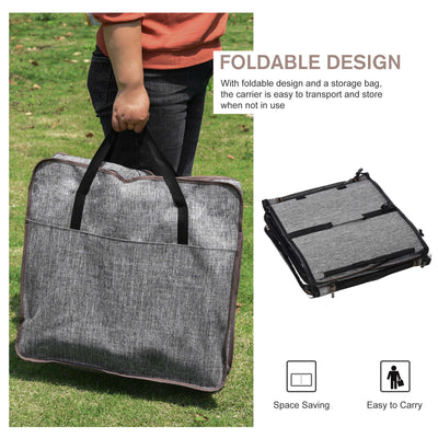 Large Portable Double Cat Pet Carrier Kennel Bag Oxford Travel Car Seat 842525114806